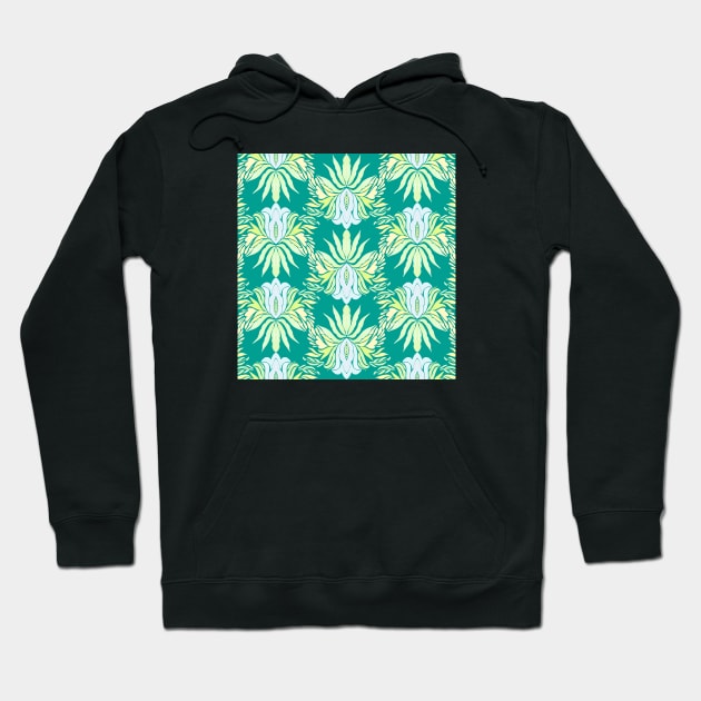 Green tone watercolor pattern. Hoodie by mkbl